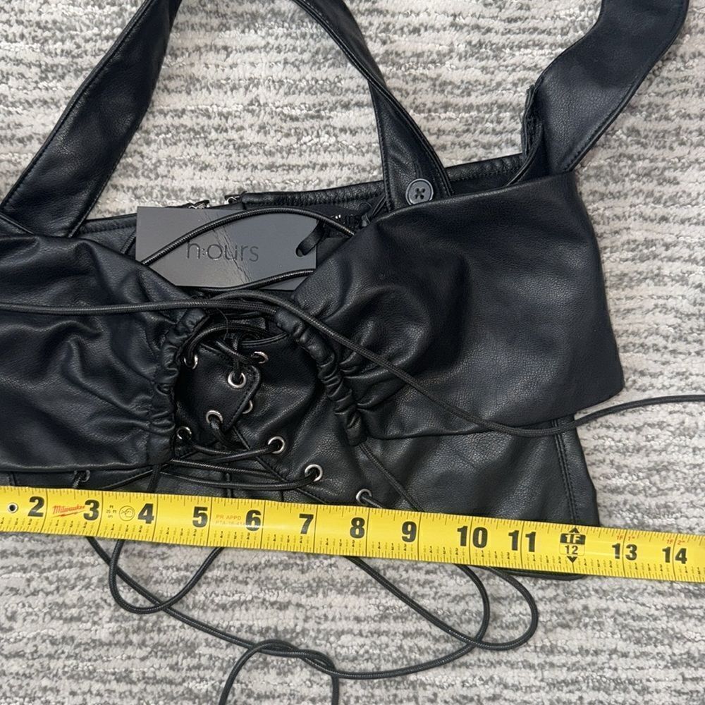 NWT H:ours Women's Adriana Black Crop-top XS - Picture 6 of 12